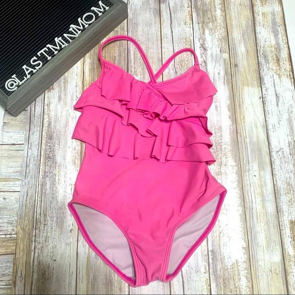 ‼️Adorable PINK RUFFLE One Piece Swim Suit 6‼️